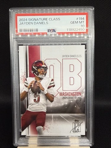 2024 Topps Signature Class Rookies Jayden Daniels #194 PSA 10 Washington Rookie