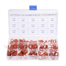 225Pcs 15 Sizes O-Ring Assortment Kit DIY Sealing Gasket Set Silicone Rubber