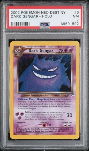 2002 POKEMON NEO DESTINY #6 DARK GENGAR-HOLO PSA 7