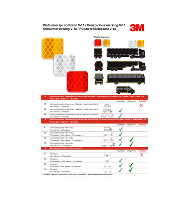 3M Rigid reflective roll for truck V-23 12.5 M/55 MM