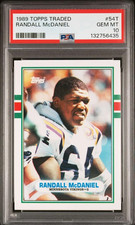 1989 TOPPS TRADED RANDALL McDANIEL #54T RC ROOKIE MINNESOTA VIKINGS HOF PSA 10