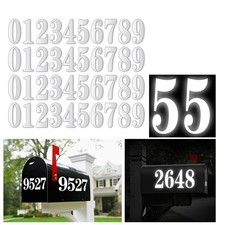 White Mailbox Numbers for , Vinyl Waterproof Mailbox Number Stickers, Address...