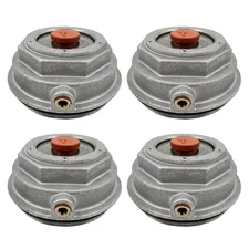 Set of 4 Aluminum Screw-on Hub Cap (Replaces Stemco 343-4075 Meritor A3262Q407)