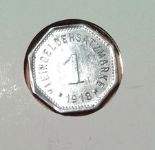 Germany Notgeld 1 Pfennig coin 1918.