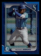 2024 Bowman #BCP-97 Michael Arroyo Chrome Prospects Fuchsia Refractors #/199