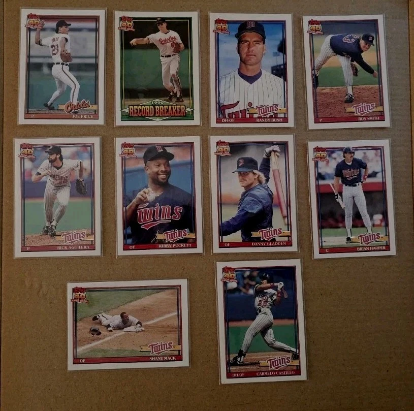 1991 Topps 40 Anos de Beisebol. Mets, Gêmeos, Orioles. Lote 22 de cartas usadas - Imagem 2 de 4