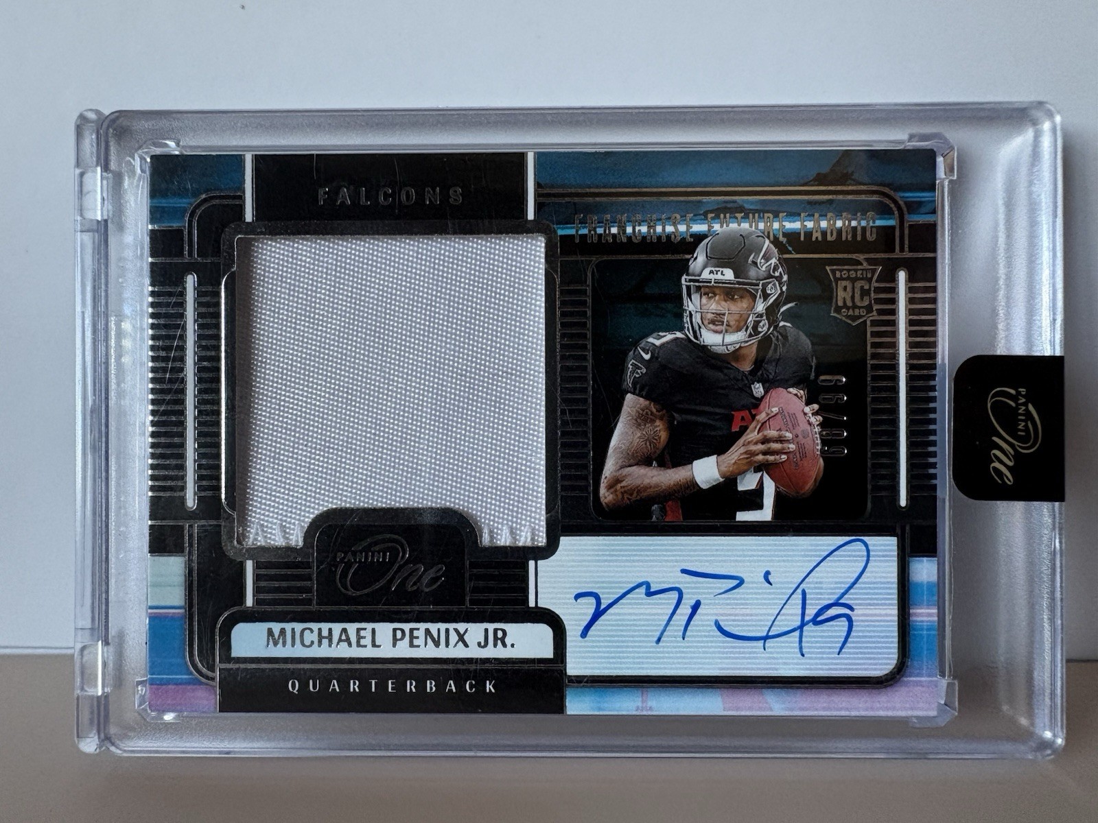 Michael Penix Jr - /99 - 2024 Panini One - Franchise Future Fabric Auto #81