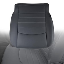 Driver Side Bottom Synthetic Leather Replacement Seat Cover Gray, Bottom Foam