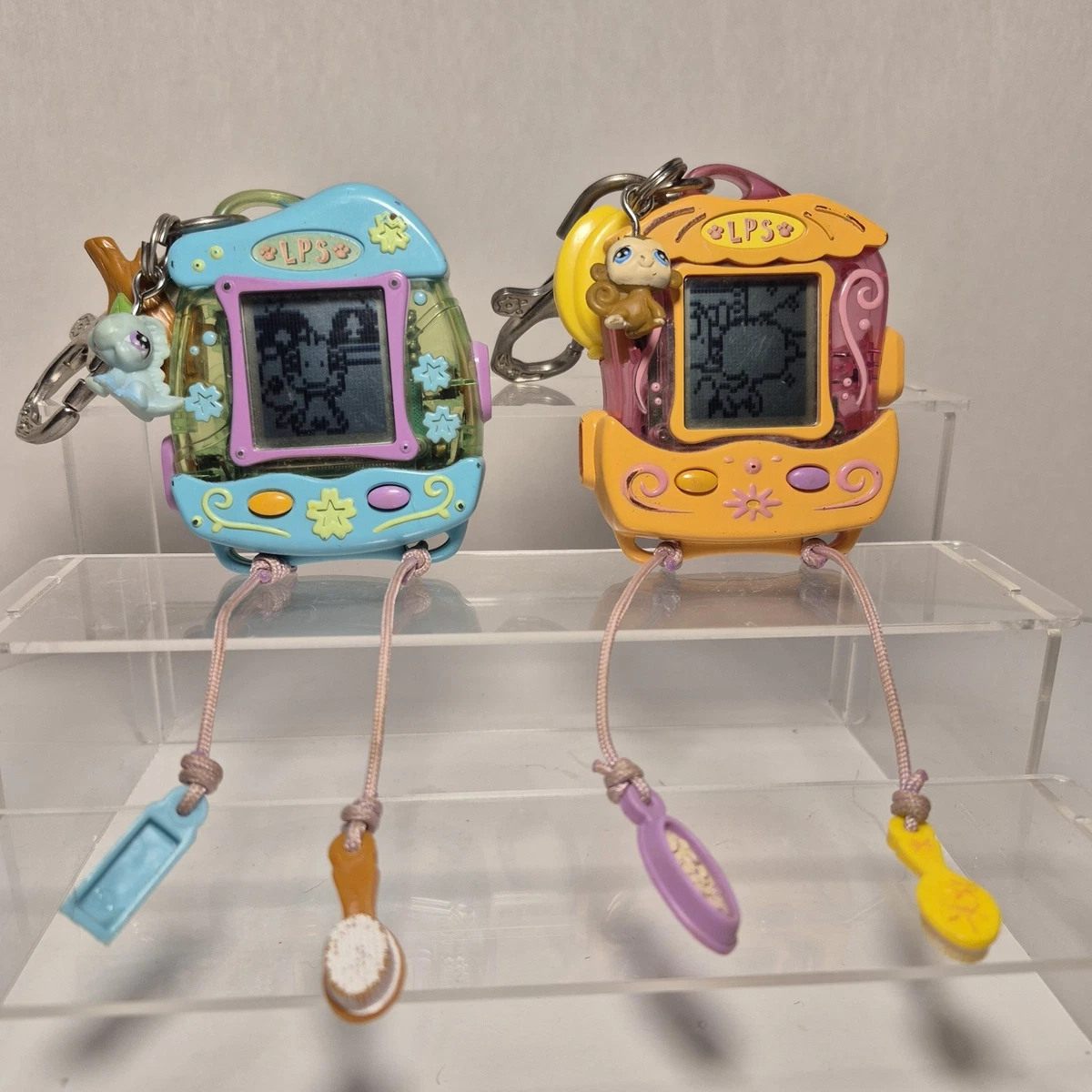 Year 2007 Littlest Pet Shop Digital Pets Care For Me Series Virtual Game - SIAMESE CAT with Charms , Clip Plus 30 Games and Activities