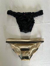 Victoria's Secret PINK New Bikini Swim Striped/Black New