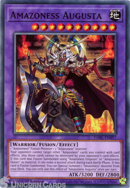 DABL-EN097 Amazoness Augusta :: Common 1st Edition Mint YuGiOh Card