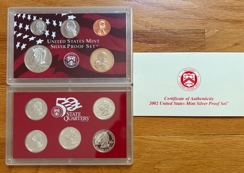 2002 U.S. Silver Proof Set – 11 Coins w/ Original Box & COA OGP - 第 1/5 張圖片