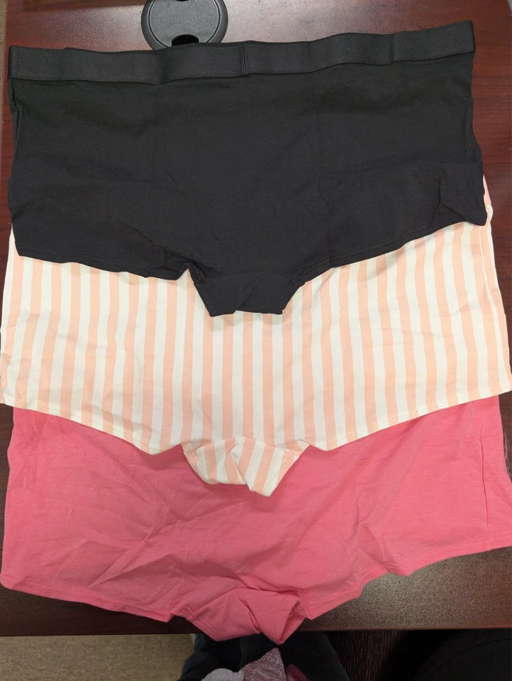 Victoria's Secret Panty Lote de 3 Logo Algodón Brillo Parche Niño Panty XXL NUEVO CON ETIQUETAS Foto 2 de 4