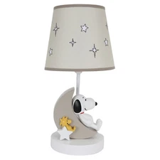 Bedtime Originals Snoopy Love w/ Woodstock Hand-Painted Lamp with Shade & Bulb