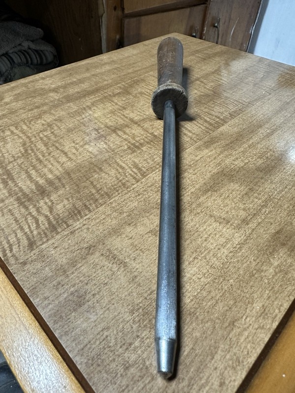 Vintage Knife Sharpening Honing Rod Steel – Wood Handle – Made in Japan