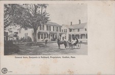 General Store Benjamin&Hubbard Goshen MA 1900s Horse And Buggy Postcard