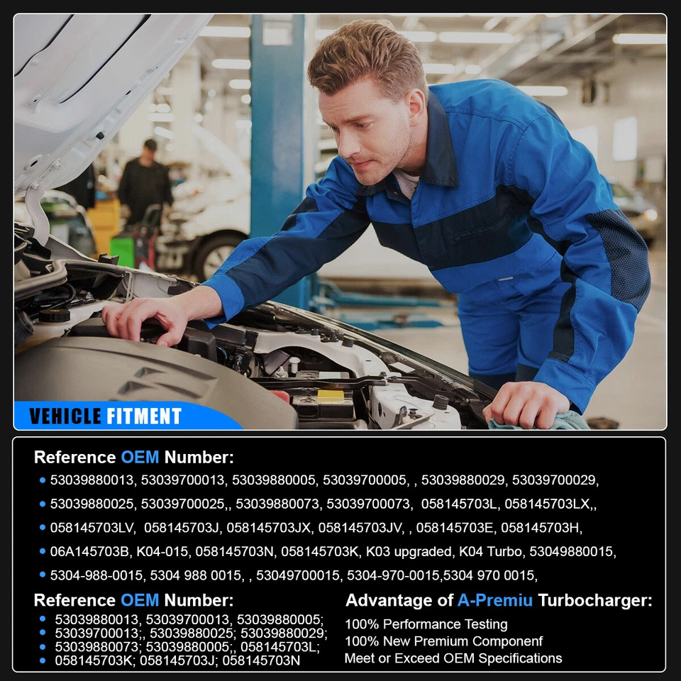 New 1999-2005 K04-015 Turbo Turbocharger for VW PASSAT 1.8T for Audi A4 Quattro Foto 3 de 4