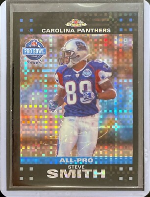 Steve Smith - Black XFractor - 2007 Topps Chrome Football - Pro Bowl #TC158