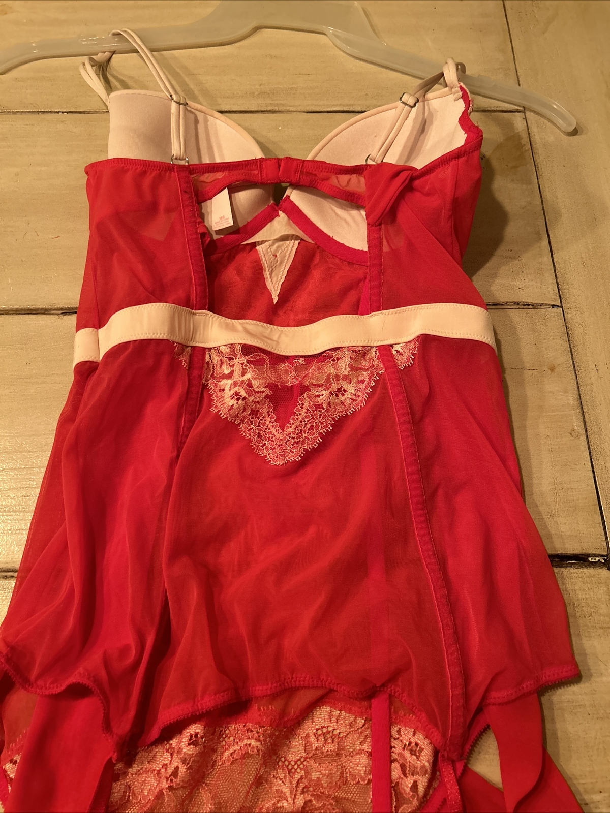 Victorias secret red corset garter bustier 36B - Gem