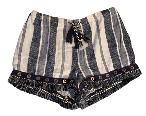Rewash Womens Shorts Linen Blend Black 