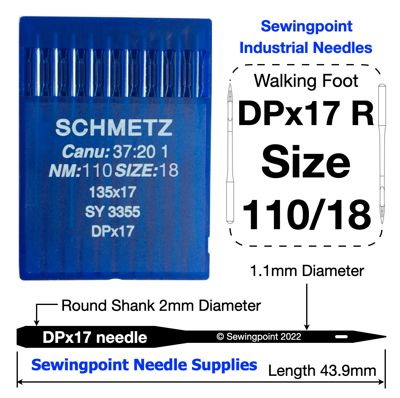 Schmetz DPx17 Industrial Walking Foot Sewing Machine Needles 135x17 SY3355 UK eBay