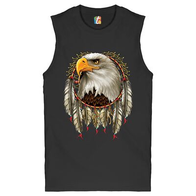 Bald Eagle Dreamcatcher Muscle Shirt Indigenous Native American Heritage Men's