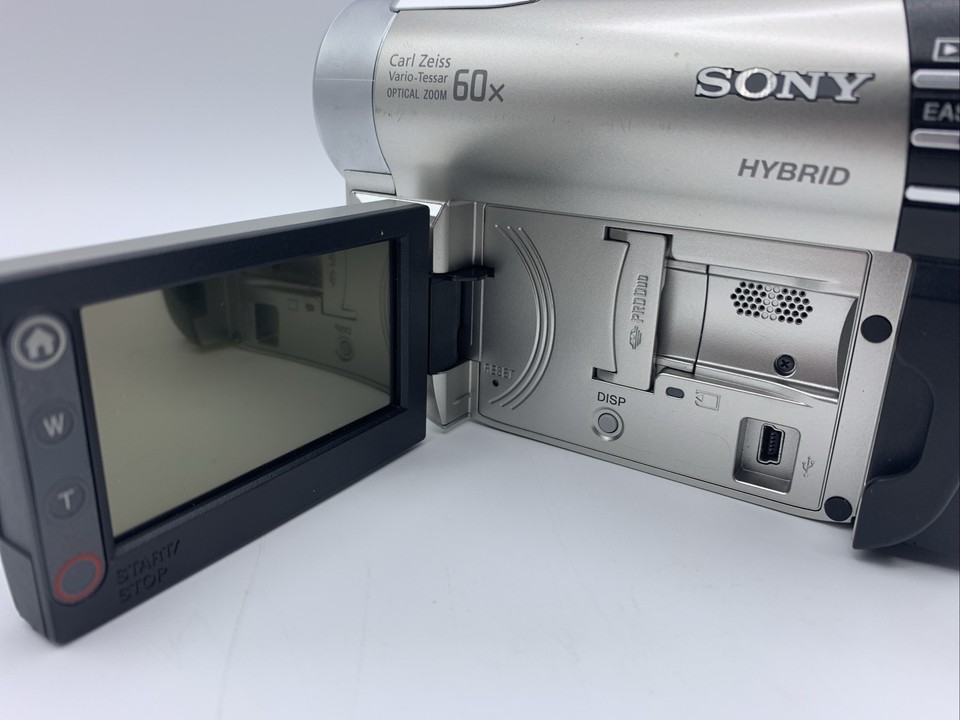Sony Handycam Hybrid 60X DCRDVD650 Untested Mini Camcorder Carl Zeiss Battery eBay