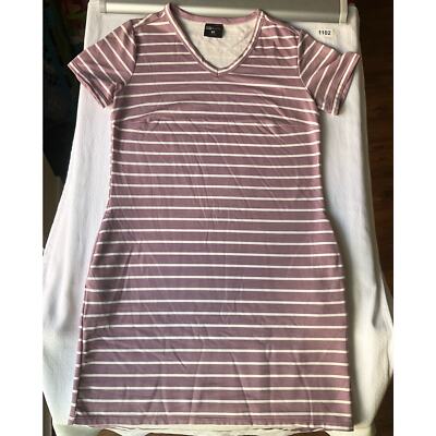 32 Degrees Womens Short Sleeve Thick Mini Dress size S, Purple & White  Striped | eBay