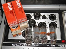 4 tubes 6197 - 6CL6 NOS NIB NEW USA RCA and GE all Sencore tested strong