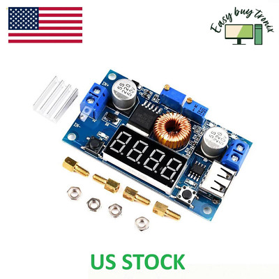 2Pcs XL4015 5A DC Buck Step Down Power Converter Voltage Current LED Voltmeter
