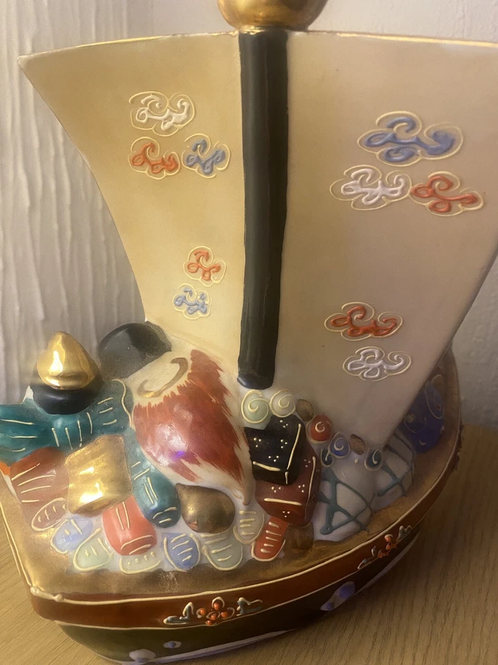 Japanese Vintage The 7 Lucky Gods Boat Ornament - Image 4 of 4