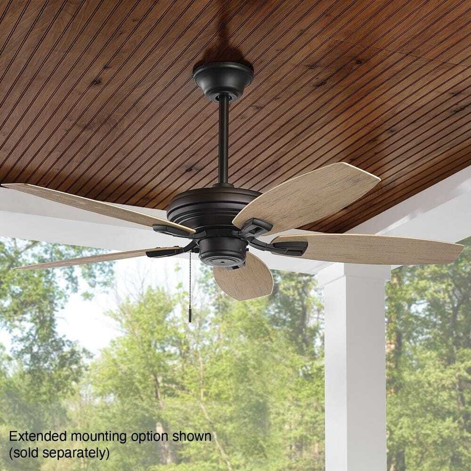 Hampton Bay North Pond 52 in. Indoor/Outdoor Matte Black Ceiling Fan