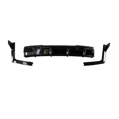 For Audi Q7 S-Line 2016-2019 Rear Bumper Lower Lip Diffuser Spoiler Gloss Black - Foto 3 di 6