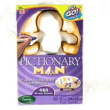 Juego de dibujo Pictionary Man To Go Travel 2009 Mattel 2 jugadores o juego en equipo