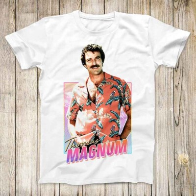 Thomas Magnum PI Tom Selleck Higgins Island Hoppers Hawaii 80er T-Shirt 3275 