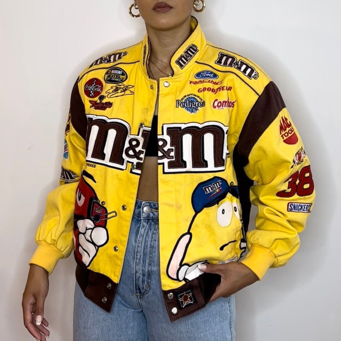 F1 Vintage NASCAR Embroidered Unisex Racing M&M Jacket | eBay