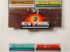 Retro Now Spinning Wall Mount Display for Vinyl Records - LP Album Sleeve Shelf