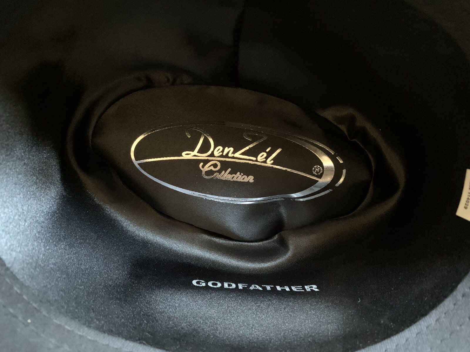 Men’s Den Zel Collection Godfather 100% Wool Black Feather Fedora Hat New