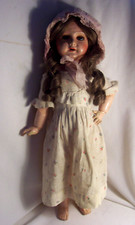 POUPEE ancienne COMPOSITE entierement ARTICULEE yeux bleus dormeurs Marquée 8