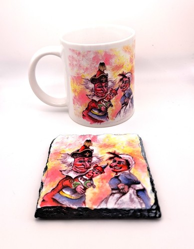 A Punch and Judy show on Weymouth Beach, Mug and Rock Coaster with Gift Box - Picture 4 of 7