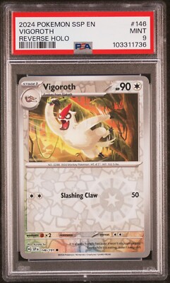 2024 Pokémon SSP EN-SURGING SPARKS VIGOROTH REVERSE HOLO #146 PSA