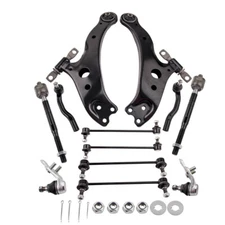 12 Pcs Front Inner & Outer Tie Rod End Link Control Arm for Toyota Camry 07-11