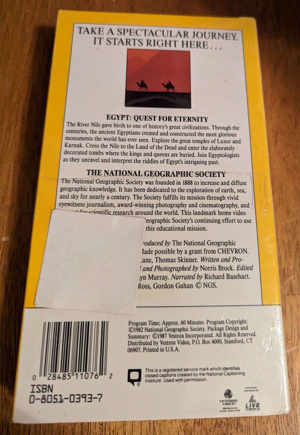 National Geographic Video Egypt Quest for Eternity (VHS) for sale
