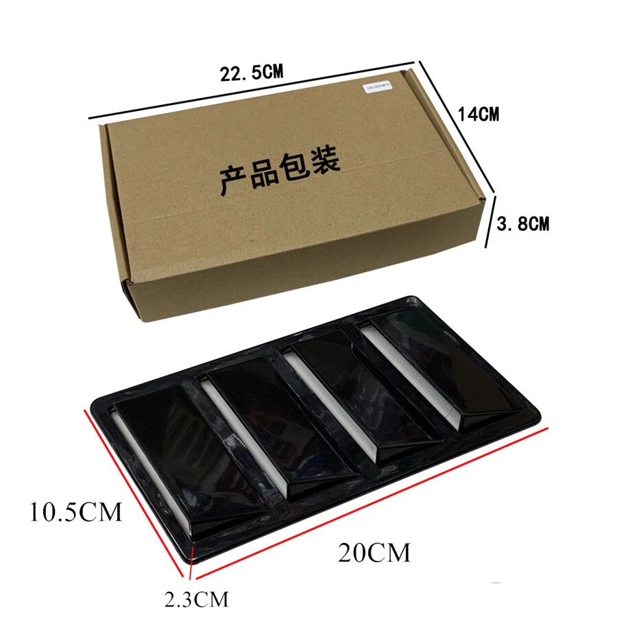 Panel capó capó capó ventilación flujo de aire cuchara guardabarros lateral decoración accesorios Foto 4 de 4