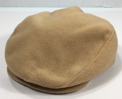Popularity Custom Made Newsboy Cap Wool Blend Tan Adjustable Snap