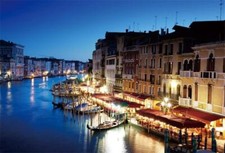 9x6ft Venice Grand Canal Backdrop Italy Famous Water City Houses Night View L...