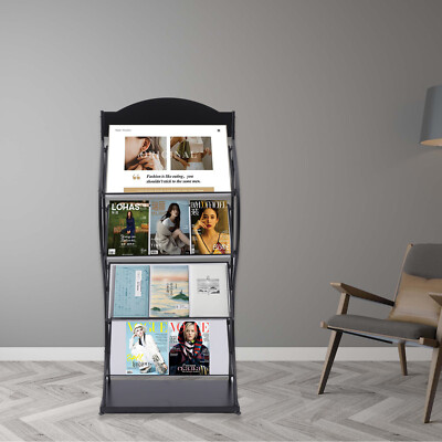 Multi-Layer Book Shelf Rack - Stylish Floor Storage for Magazines & More