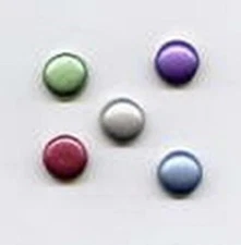 Scrapbooking - Large Round Brads Pearl Assorted Bulk 50ct