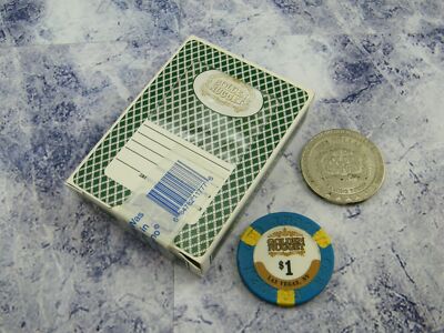 Golden Nugget Vintage Las Vegas Casino Used Cards & $1 token & $1