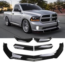 4Pcs Black For Dodge Ram Gloss Black Frper Li...